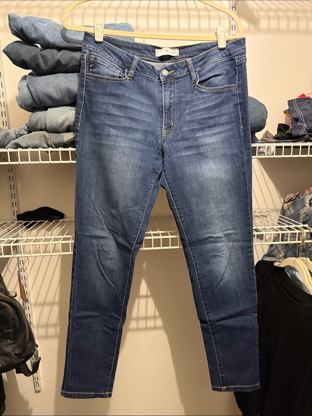 KanCan Indigo Blue Denim Jeans with Contrast Stitching